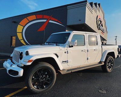 White Truck with front and back Automotive Turbo Tint Window film